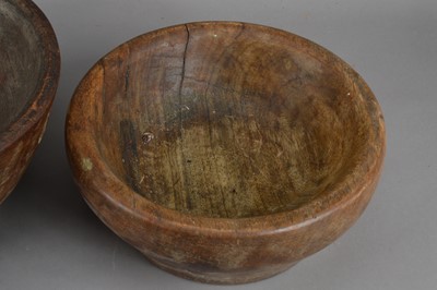 Lot 183 - Three treen bowls