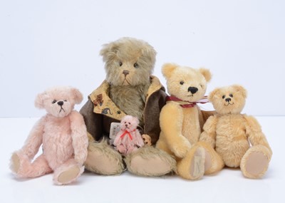 Lot 119 - Five artist -collectors teddy bears