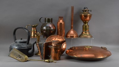 Lot 187 - A collection of copper and brass items