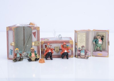 Lot 165 - Three miniature resin 'The Roosevelt Bears' boxed sets