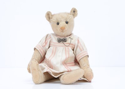 Lot 226 - An early Steiff white mohair teddy bear, circa 1909