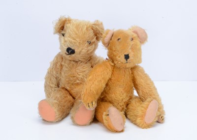 Lot 271 - Two 1950s golden mohair teddy bears