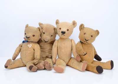 Lot 274 - Four Chad Valley teddy bears