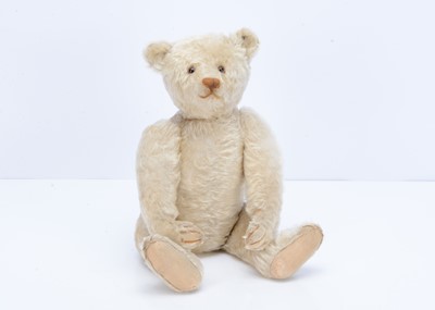 Lot 284 - A fine Steiff white mohair  teddy bear, circa 1920