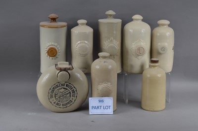 Lot 204 - A large collection of 19th century and later stoneware hot water bottles