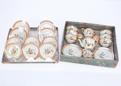 Lot 310 - A 1930s Japanese lustre Mickey Mouse child’s tea set