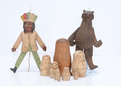 Lot 397 - A Black Forest carved bear Jumping Jack