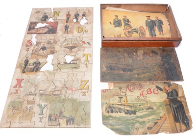 Lot 437 - A rare Dean’s & Sons The Navy ABC dissected puzzle