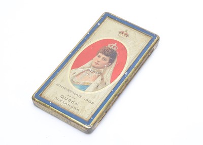 Lot 452 - A Rowntree & Co Ltd chocolate tin Christmas 1902 from Queen Alexandra