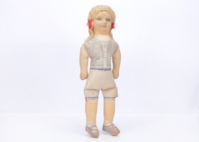 Lot 460 - A Dean’s Rag Book Co factory assembled printed Big Baby Doll, 1920s