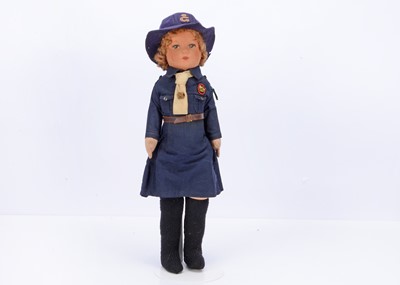 Lot 492 - A rare Dean’s Rag Book Co Girl Guide doll, 1930s