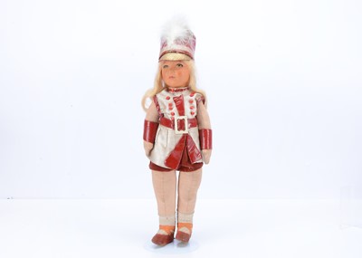 Lot 496 - A rare Dean’s Rag Book Co Majorette doll, 1930s