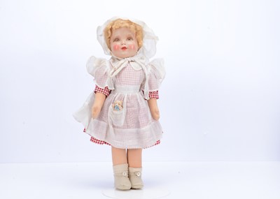 Lot 515 - A post-war Dean’s Rag Book Co girl doll, late 1940s