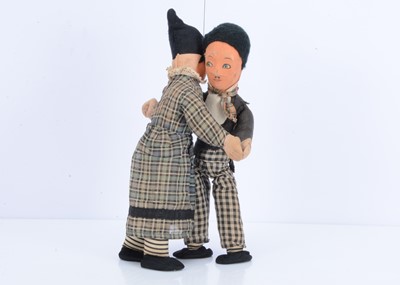 Lot 527 - A Dean’s Rag Book Co Charlie Chaplin and Aunty Dancing Dolls