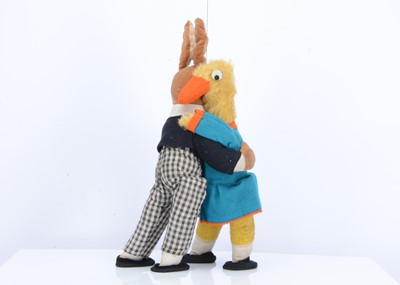 Lot 536 - A rare Dean’s Rag Book Co Rabbit and Duck Dancing Dolls