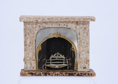 Lot 559 - A late 19th century dolls’ house fireplace