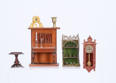 Lot 564 - Dolls’ house chattels and a Wallclimber piano