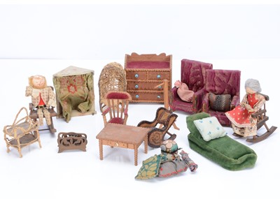 Lot 579 - Home-made dolls’ house furniture