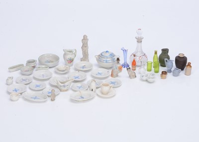 Lot 583 - Dolls’ house porcelain and glass