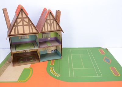 Lot 593 - A rare pre-war Meccano Dinky Dolly Varden Dolls’ house and garden, 1936-37