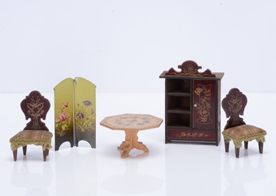 Lot 608 - German dolls’ house furniture