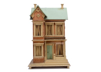 Lot 609 - A Moritz Gottschalck blue roofed dolls’ house