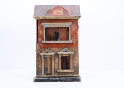 Lot 626 - A small red roof wooden dolls’ house