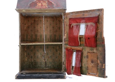 Lot 626 - A small red roof wooden dolls’ house