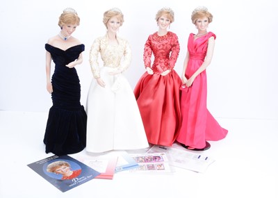 Lot 700 - Four Ashton Drake Diana, Princess of Wales dolls