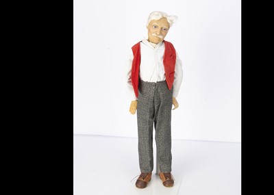 Lot 715 - A fine wax artist male doll by House of Wax Lewis Sorensen of California,?????