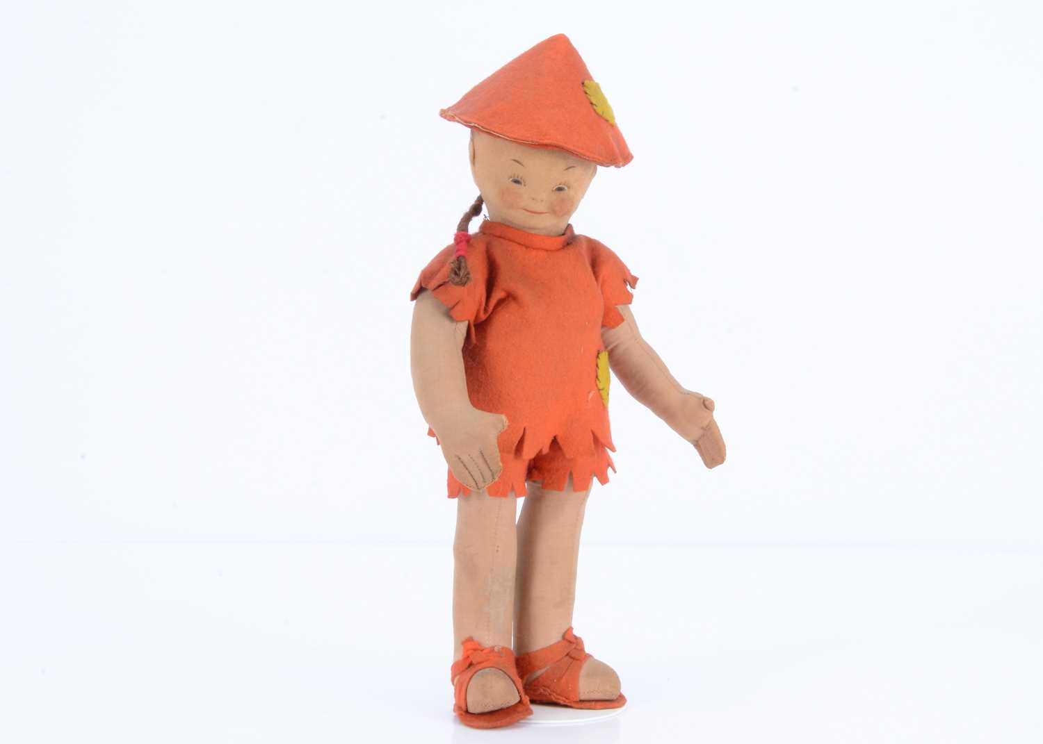 Lot 723 - A rare Merrythought Cora Goffin as Aladdin pantomime cloth doll, circa 1934