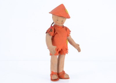 Lot 723 - A rare Merrythought Cora Goffin as Aladdin pantomime cloth doll, circa 1934