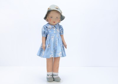 Lot 738 - A 1930s Chad Valley girl doll