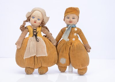 Lot 745 - A Chad Valley Dutch Boy and Girl, 1930s