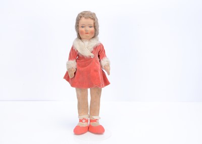 Lot 746 - A 1930s Chad Valley long legged girl doll