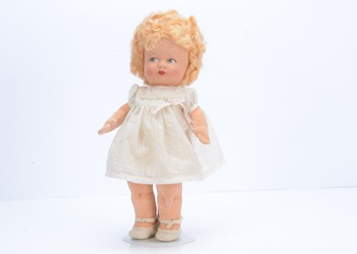 Lot 748 - A fine Chad Valley Toddler cloth doll, late 1930s