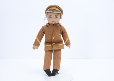 Lot 755 - A Chad Valley GWR railways doll, 1930s