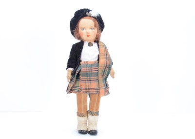 Lot 757 - A 1930s Chad Valley Scottish girl doll