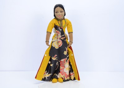 Lot 769 - A Norah Wellings Indian lady handkerchief case doll, 1930s