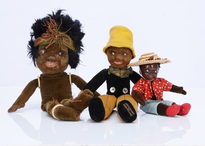 Lot 775 - Three Norah Wellings black dolls