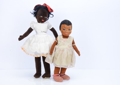 Lot 780 - Two British black cloth dolls