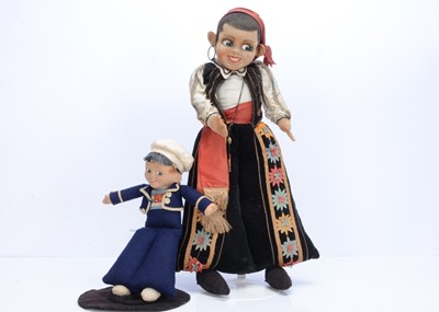 Lot 781 - Two Alpha Farnell boy dolls