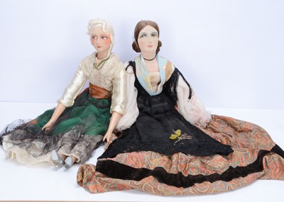 Lot 788 - Two French boudoir dolls