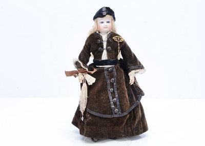 Lot 821 - A French swivel head fashionable doll