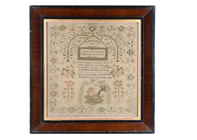 Lot 839 - A 1847 sampler by Mary Anne Whiles