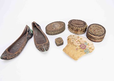 Lot 846 - Four 1920-30s textile and card boxes