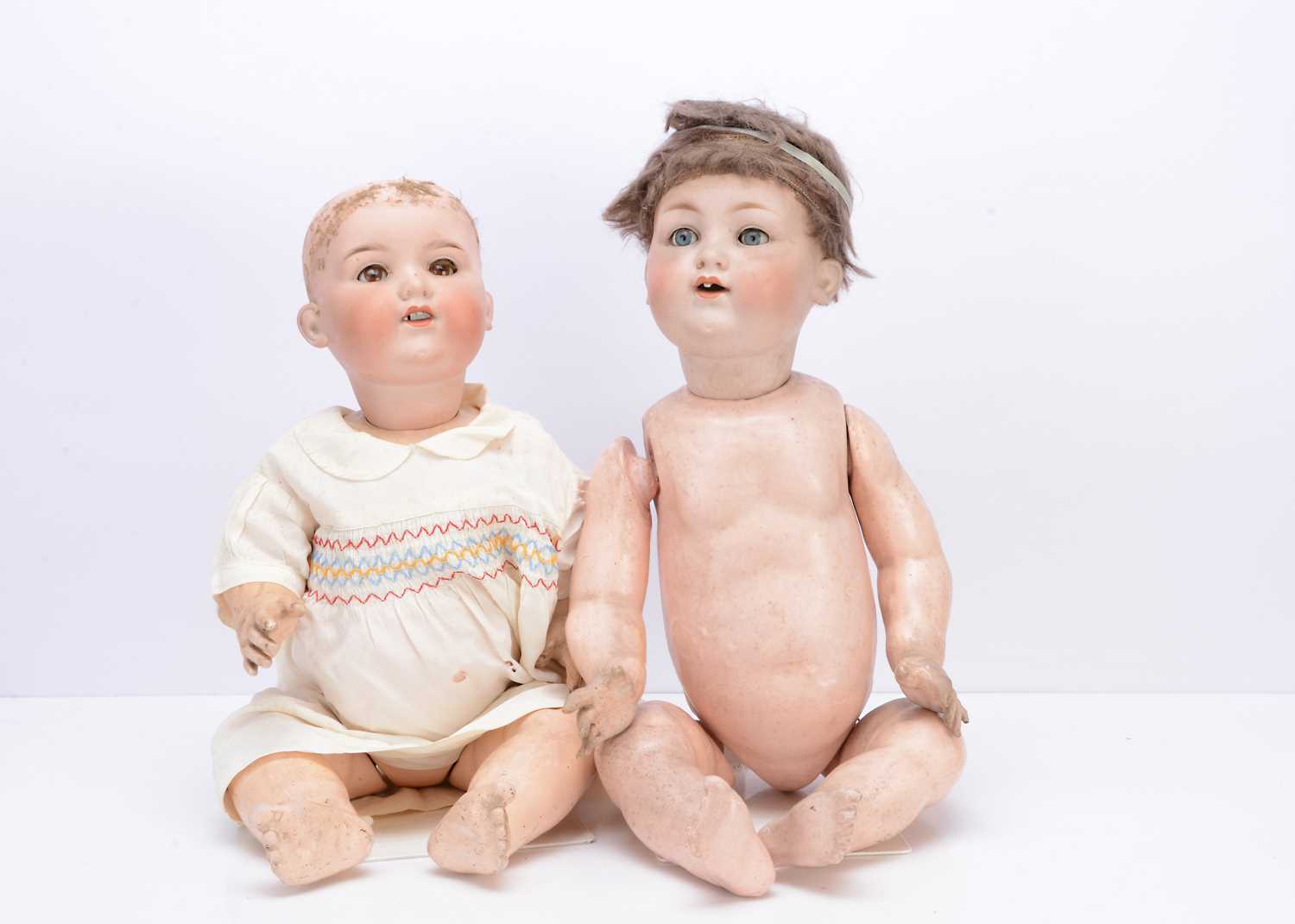 Lot 942 - Two large Armand Marseille 990 character babies