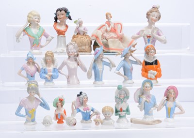 Lot 950 - Eighteen pin cushion/ half dolls