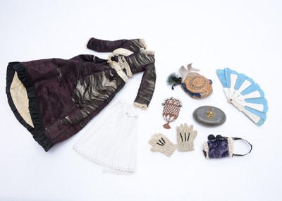 Lot 990 - A fashion doll dress and accessories