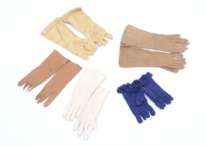 Lot 1002 - Five pairs of doll’s gloves